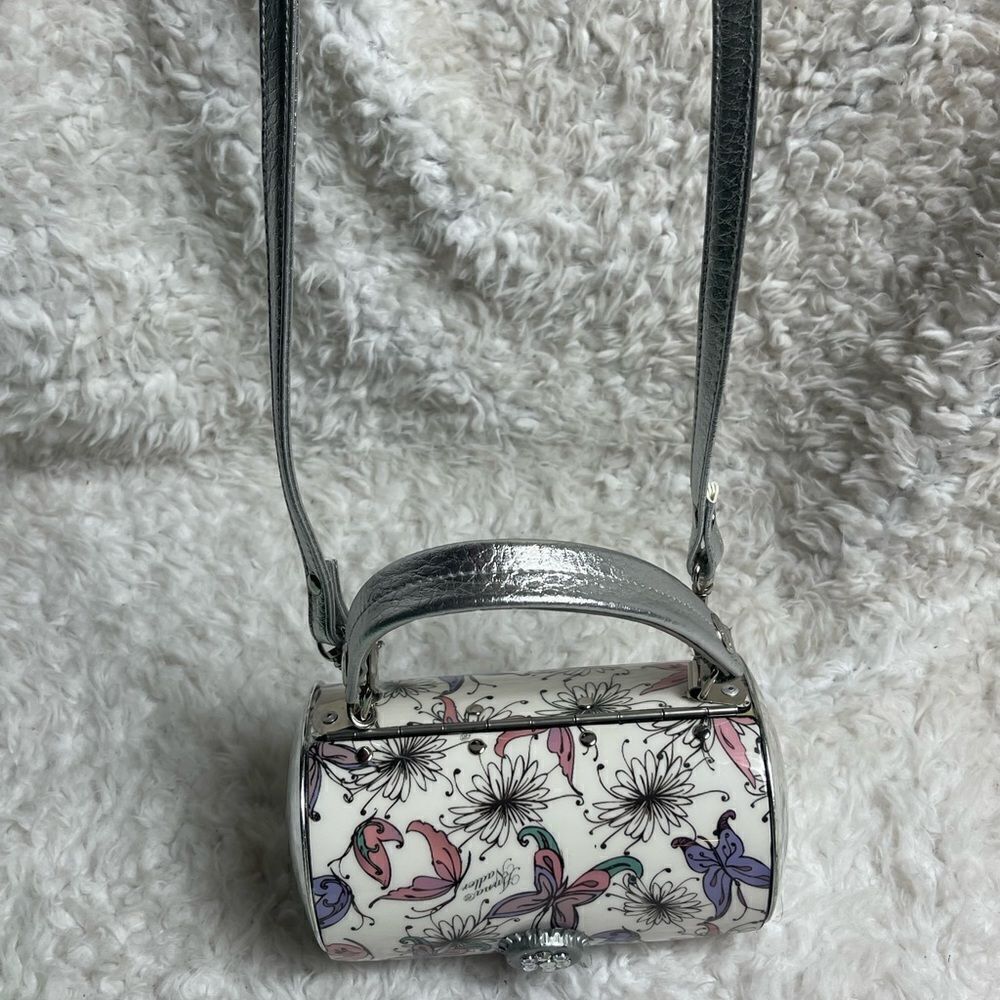 Prezzo Anna Nadler cylinder Shoulder bag white flowers & butterfly print